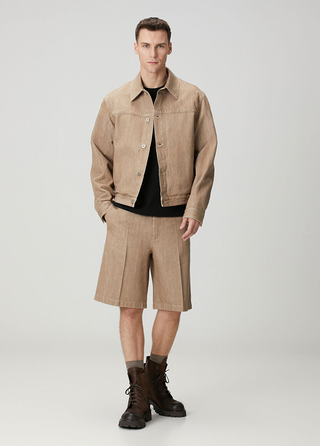 Jil Sander Taba Denim Bermuda