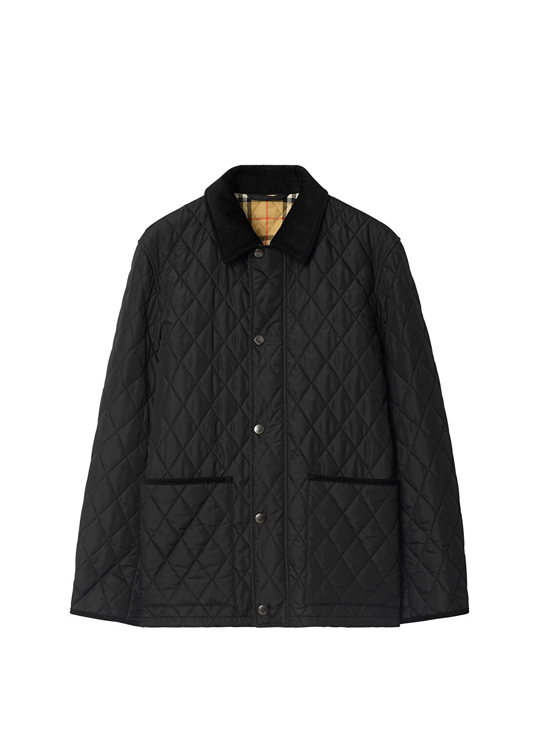 Burberry Quilted Nylon Barn Siyah Erkek Mont