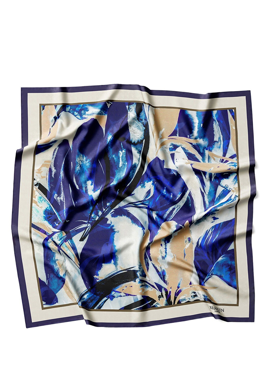 Braelyn London Indigo Dream Twill İpek Kadın Eşarp
