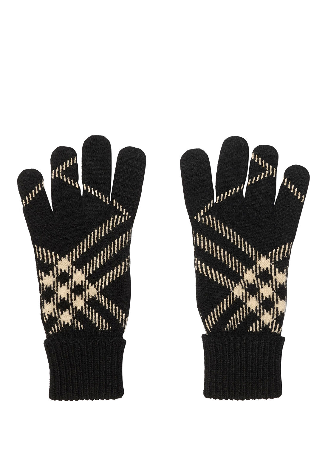 Burberry Core Check Siyah Kaşmir Erkek Eldiven