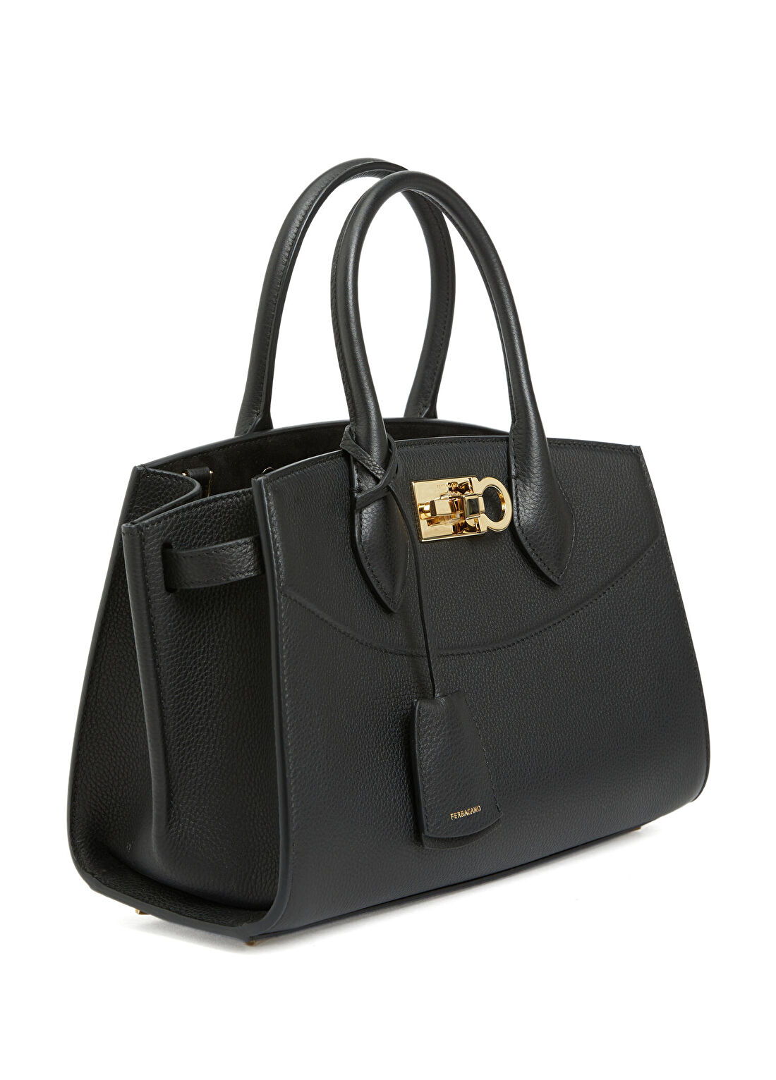 Ferragamo Studio Soft Medium Siyah Kadın Deri Çanta görsel 3