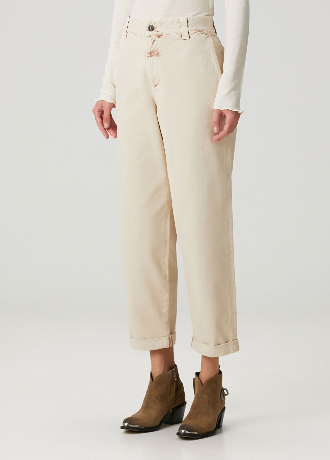 Golden Goose Bej Jean Pantolon görsel 3