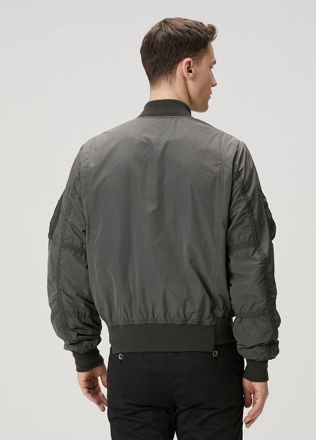 Alpha Industries Antrasit Bomber Mont görsel 4