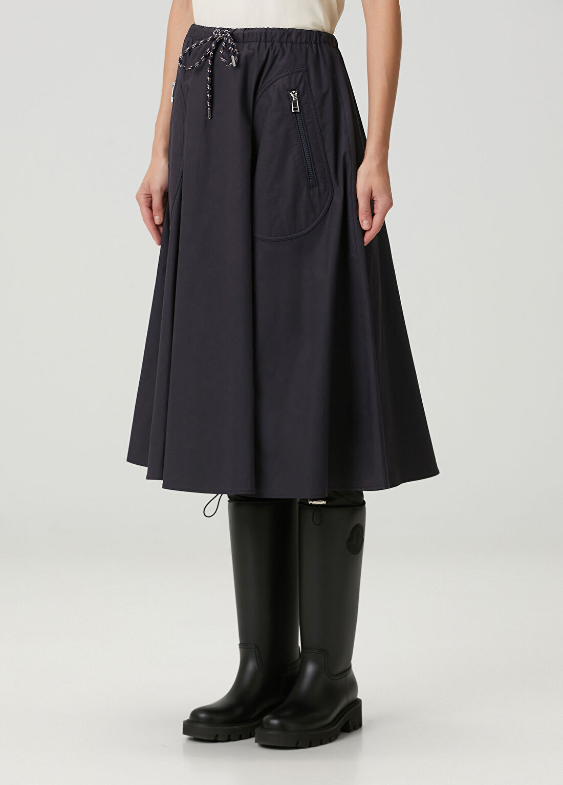 Moncler Lacivert Midi Etek görsel 3