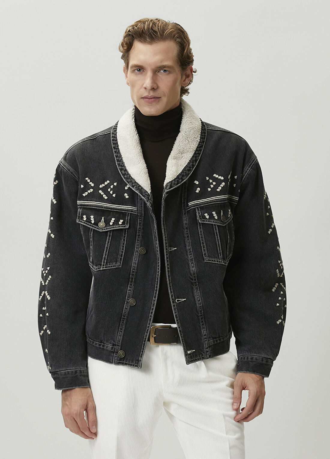 Marant Jackson Shearling Detaylı Denim Ceket