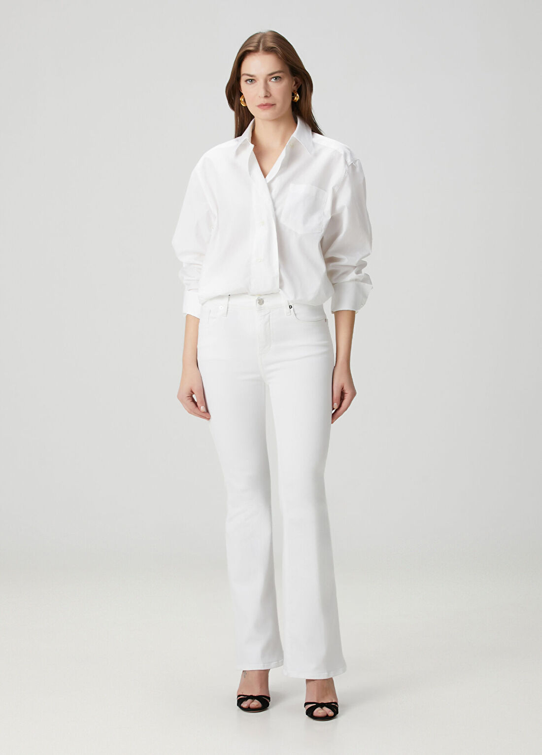 Frame Denim The Reboot Crop Beyaz Jean Pantolon