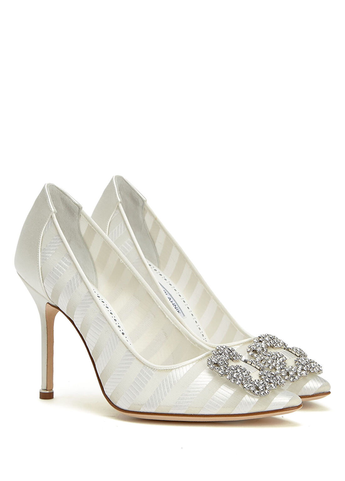 Manolo Blahnik Hangisi Krem Stiletto görsel 2