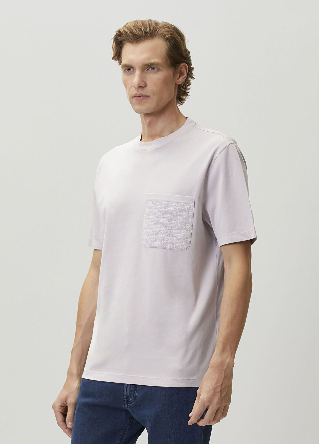 Canali Pembe Cep Detaylı T-shirt görsel 3