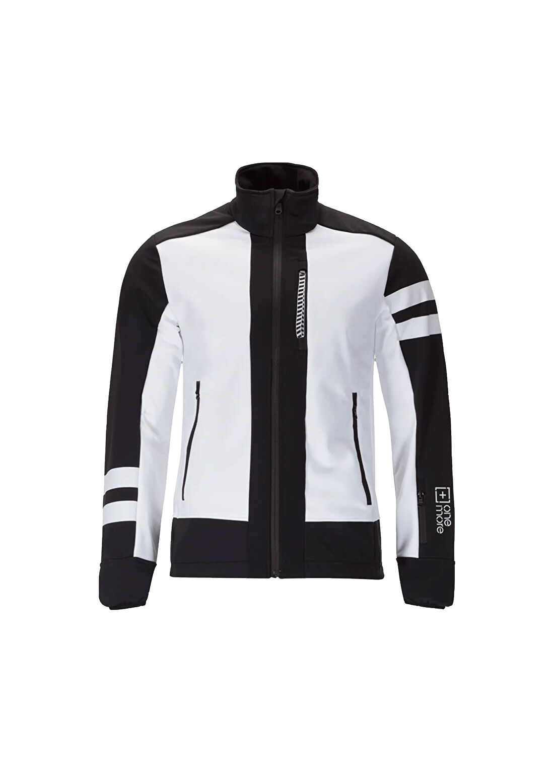 Onemore 411-Softshell Beyaz Siyah Erkek Kayak Montu