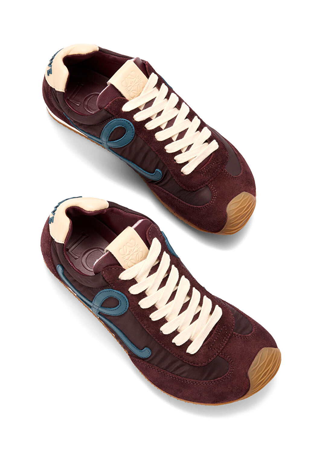 Loewe Ballet Runner Mavi Bordo Kadın Deri Sneaker görsel 3