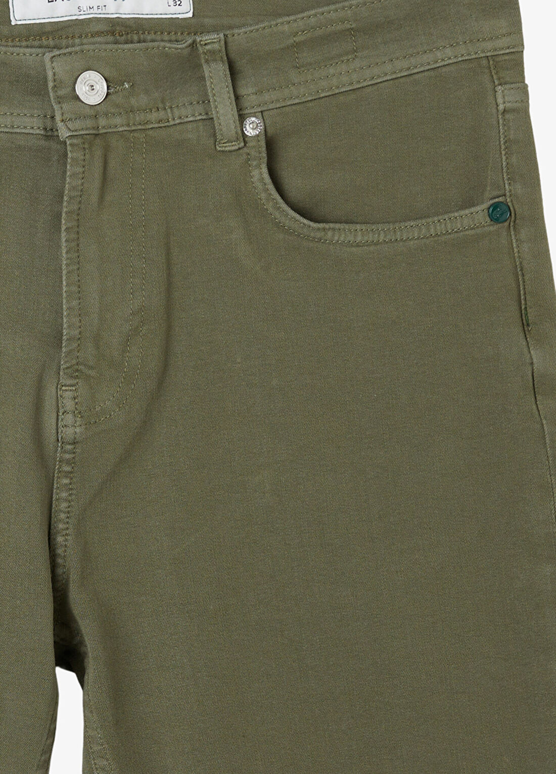 Lacoste Haki Slim Fit Erkek Jean Pantolon görsel 4