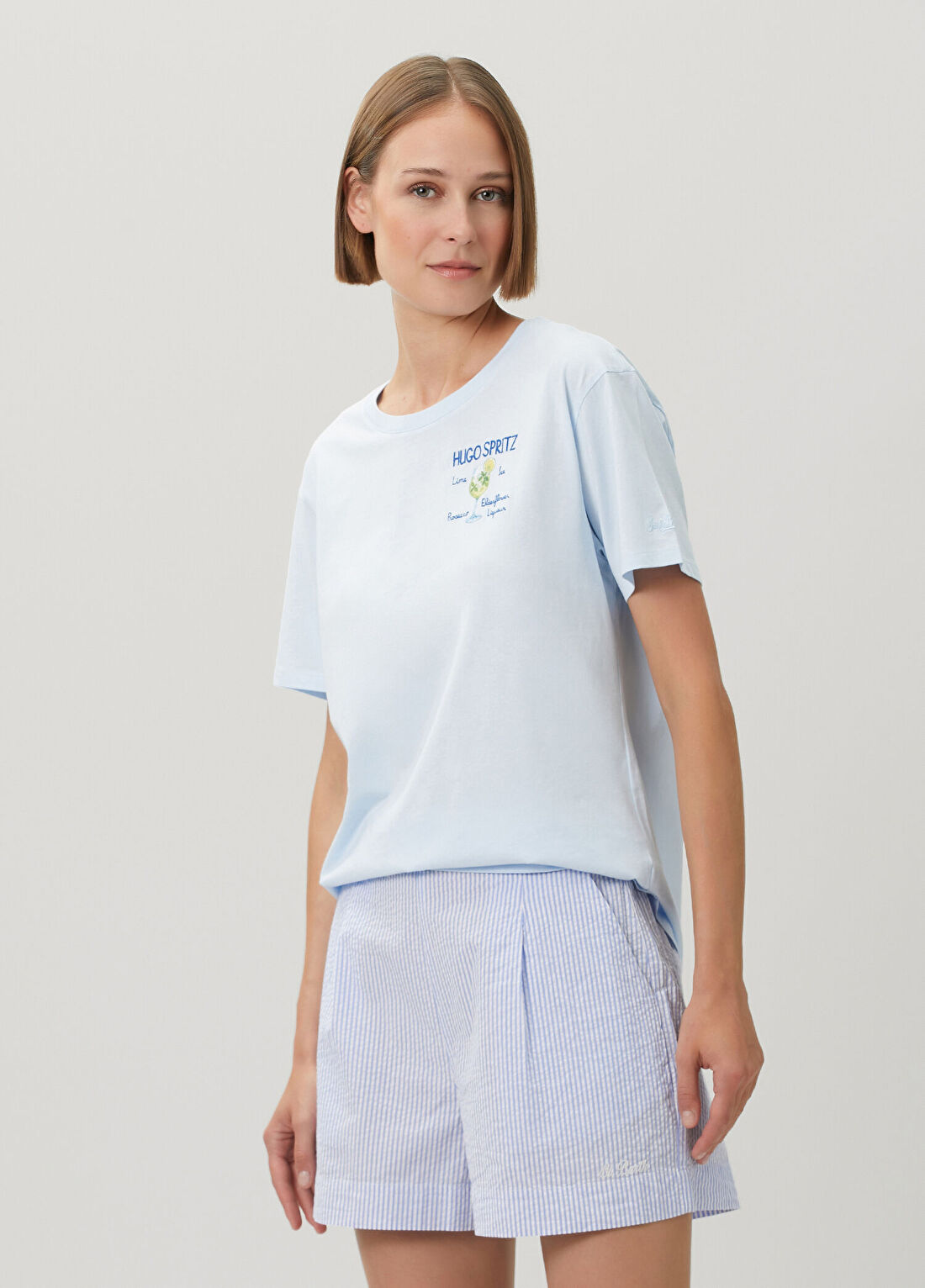 MC2 (Saint Barth) Emilie Mavi T-shirt görsel 3