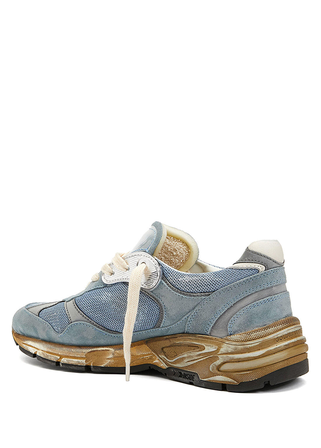 Golden Goose Dad Star Mavi Kadın Deri Sneaker görsel 3