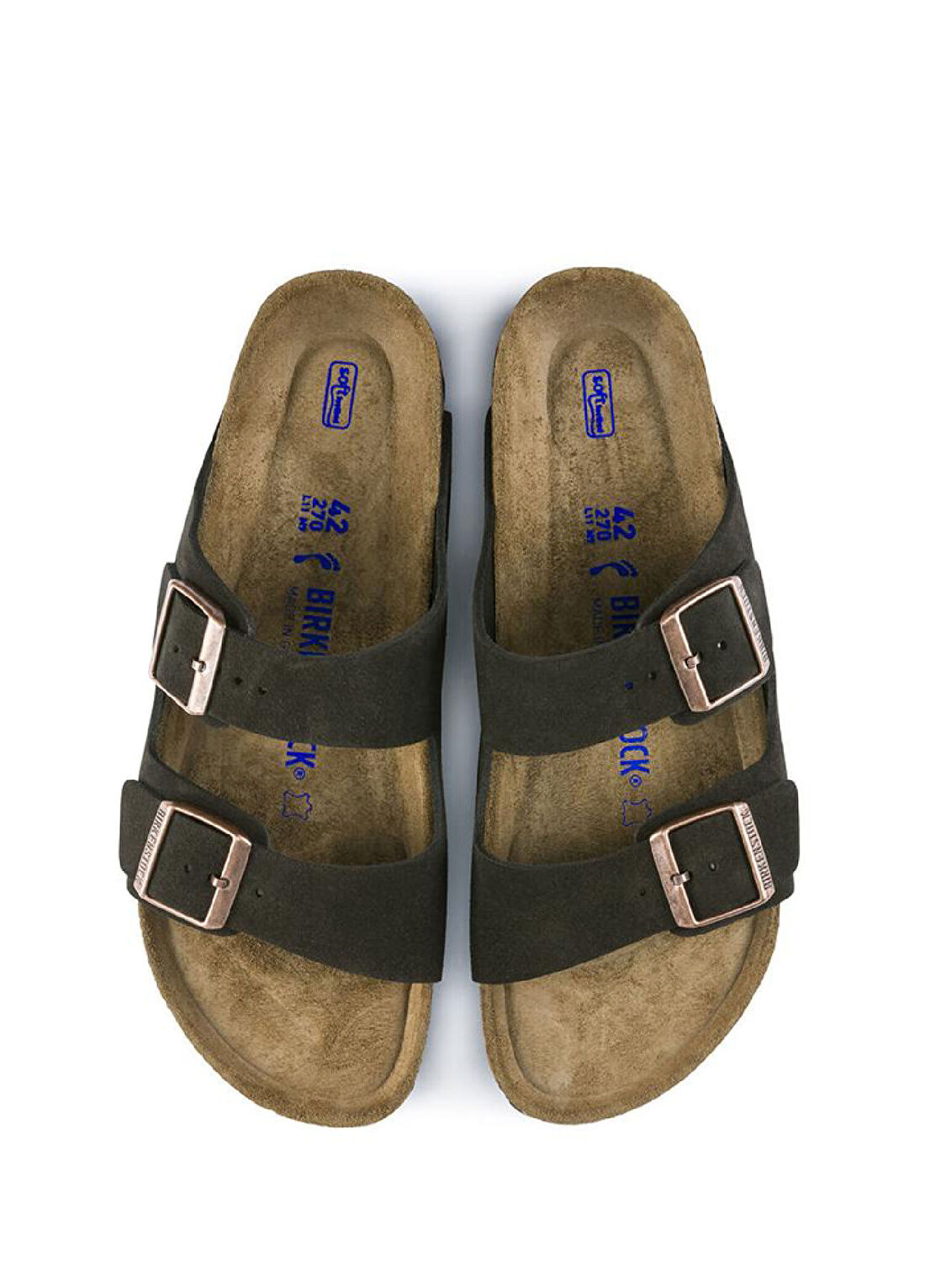 Birkenstock Arizona Koyu Kahverengi Erkek Süet Terlik görsel 3