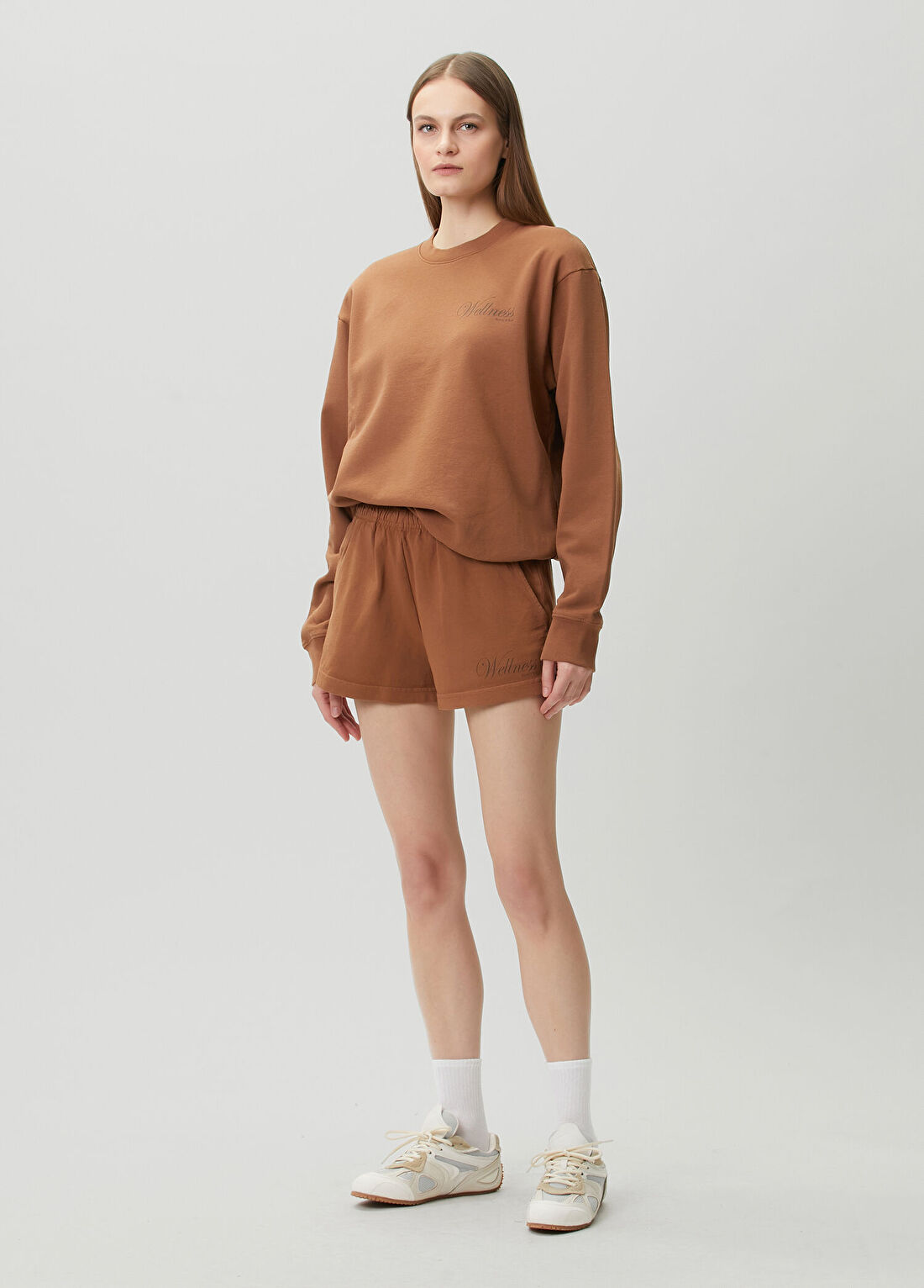 Sporty & Rich Wellness Taba Sweatshirt görsel 2