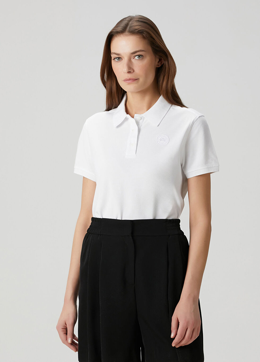 Canada Goose Almira Beyaz Polo T-shirt
