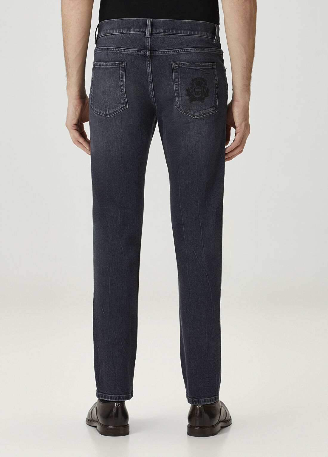 Dolce&Gabbana Slim Fit Gri Jean Pantolon görsel 3