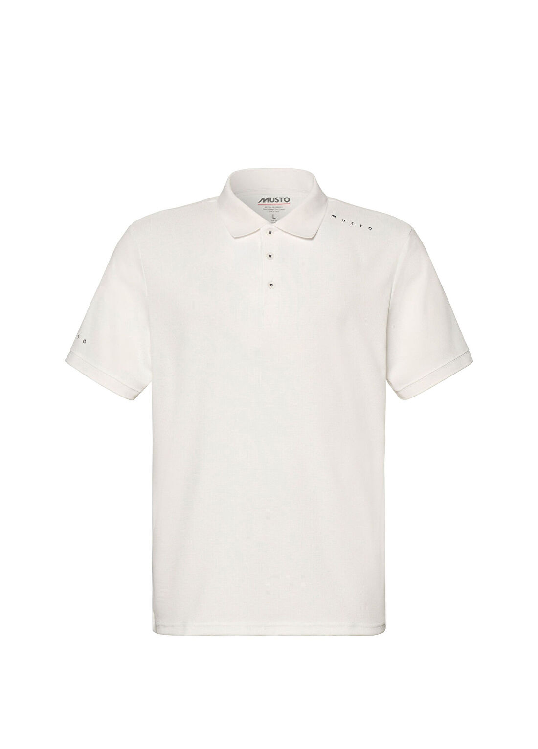 Musto M Evo Crew Pro Lite Beyaz Polo Yaka Kısa Kollu Erkek T-Shirt