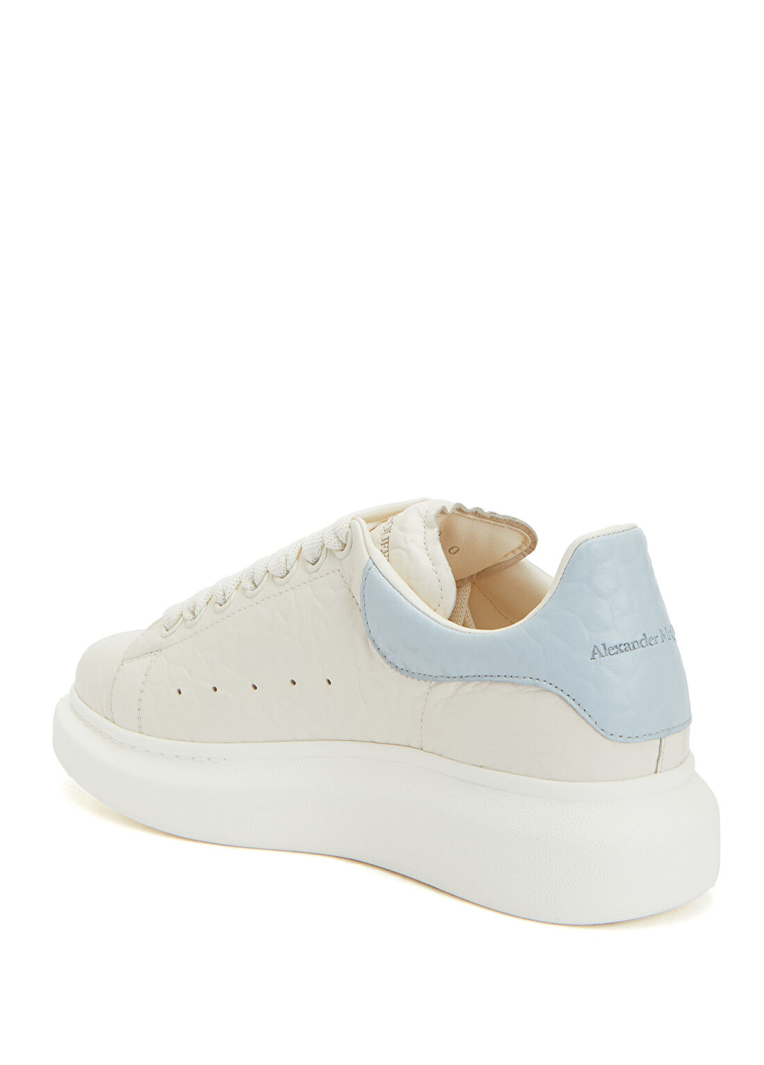 McQueen Oversized Mavi Beyaz Kadın Deri Sneaker görsel 3