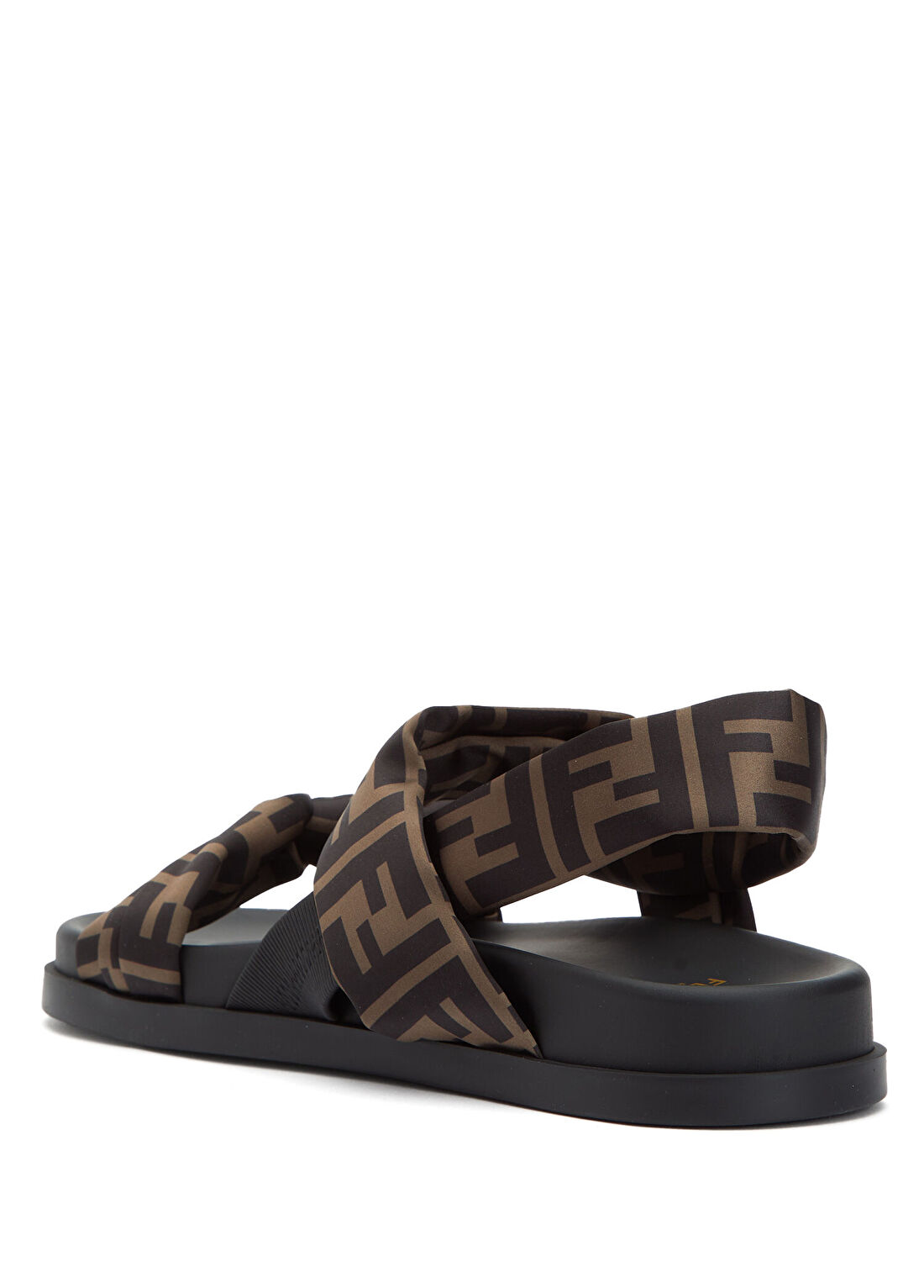 Fendi Feel Kahverengi Logo Desenli Kadın Sandalet görsel 3