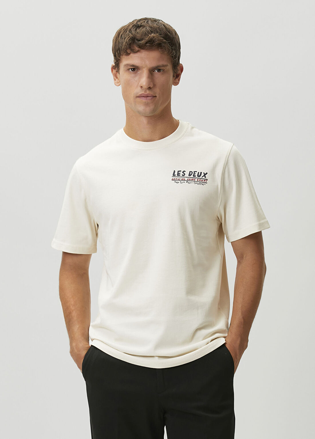 Les Deux Fildişi Logo Baskılı T-shirt