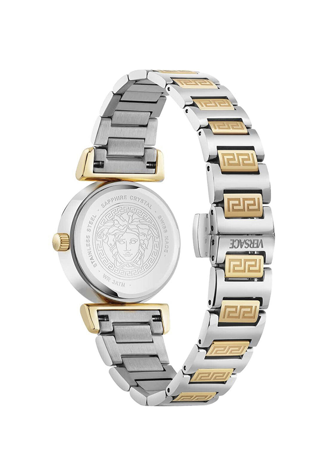 Versace VRSCVEGFA0525 Altın Rengi Metalik Gri Çelik Kadın Kol Saati görsel 3