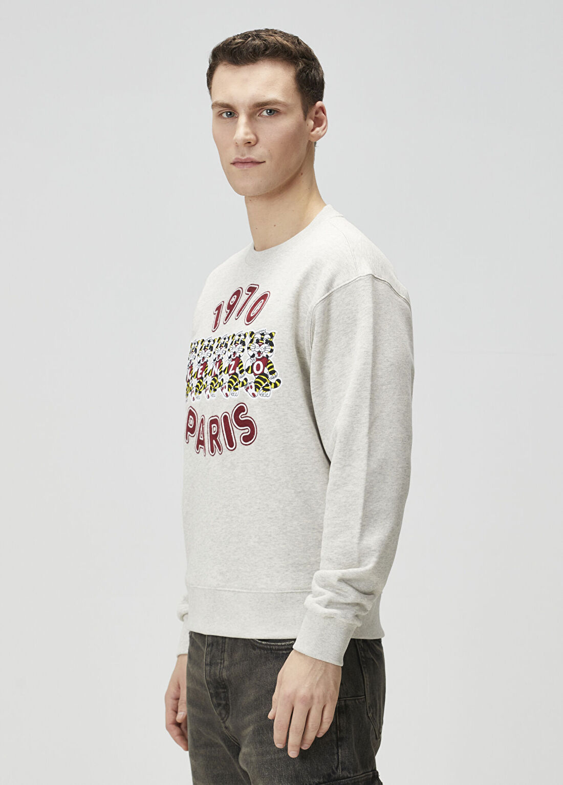 Kenzo Wild Tiger Açık Gri Sweatshirt görsel 3