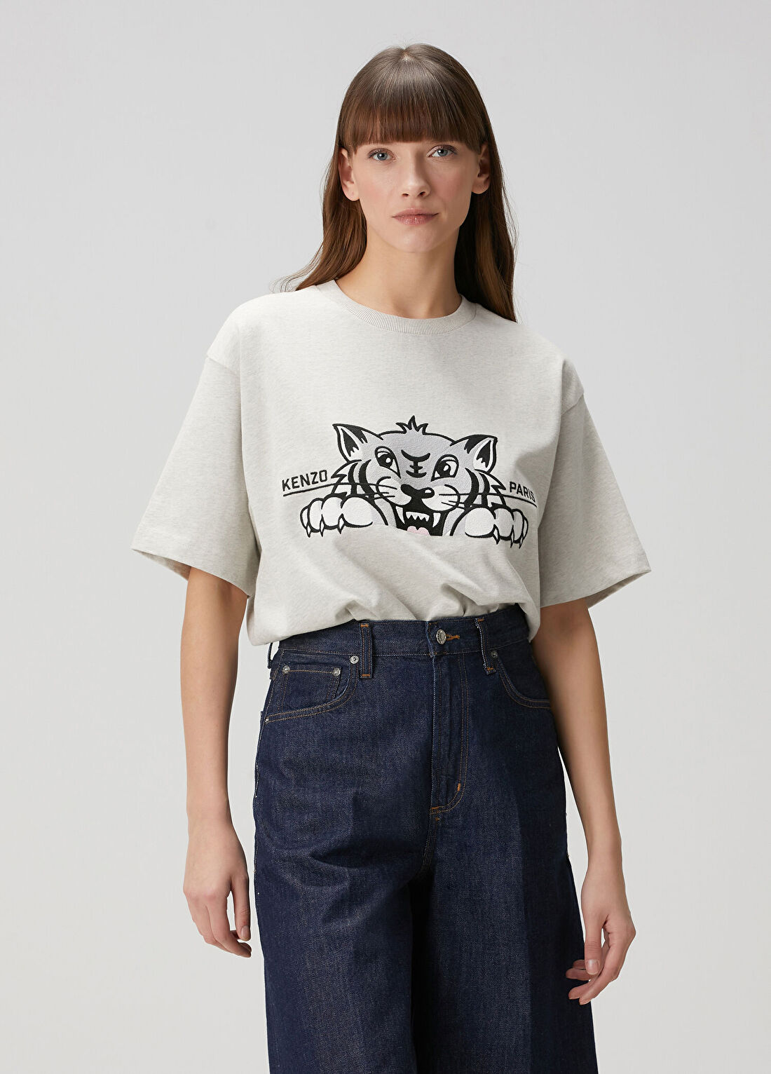 Kenzo Gots Happy Tiger Gri T-shirt