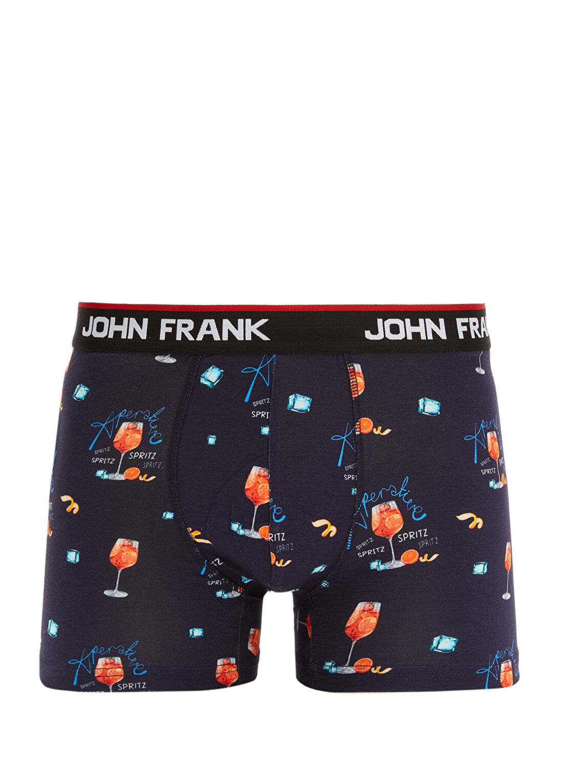 John Frank Mavi Baskılı Boxer