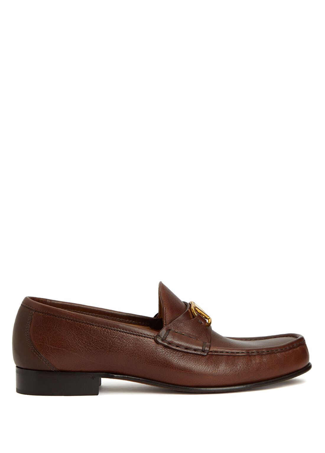 Valentino Garavani VLogo Kahverengi Erkek Deri Loafer
