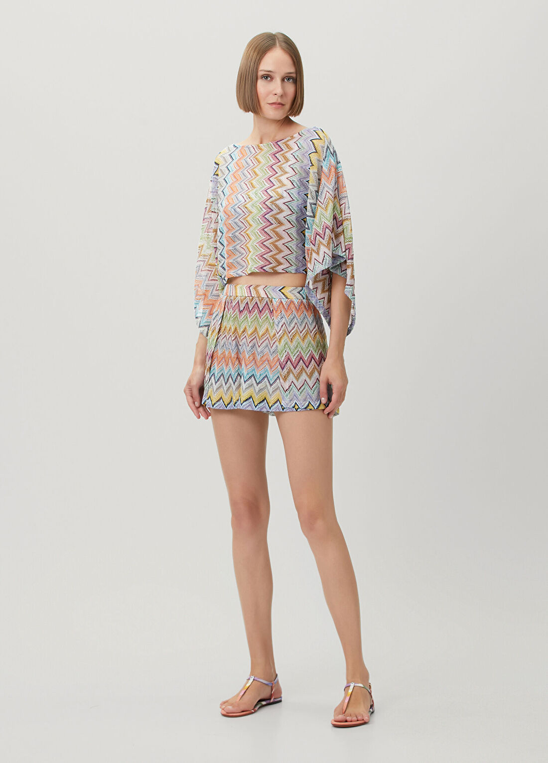 Missoni Çok Renkli Zikzak Desenli Şort