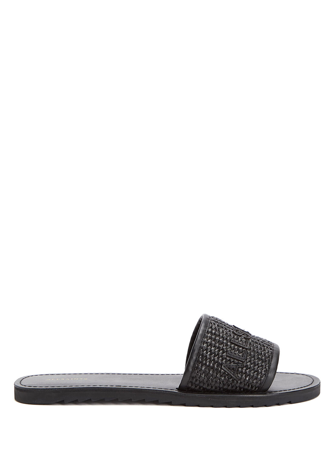 AllSaints Hoxton Siyah Kadın Rattan Terlik