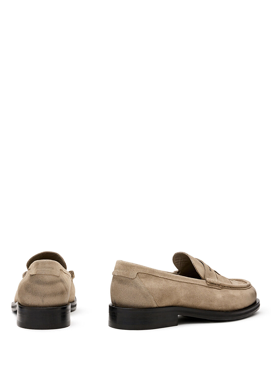 AllSaints Bej Erkek Süet Loafer görsel 3