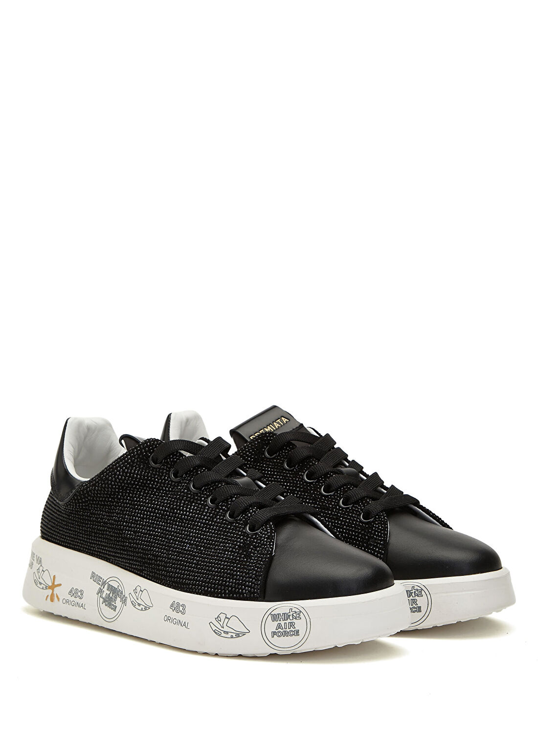 Premiata Belle Siyah Kadın Deri Sneaker görsel 2