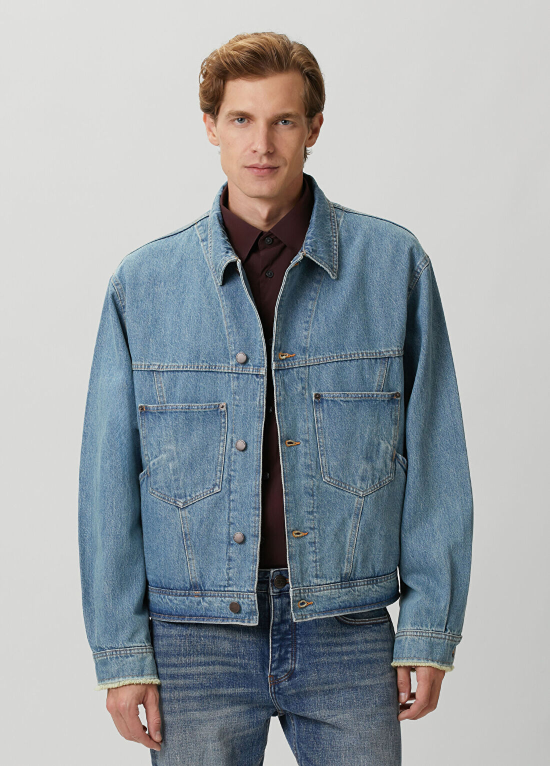 Emporio Armani Açık Mavi Denim Ceket