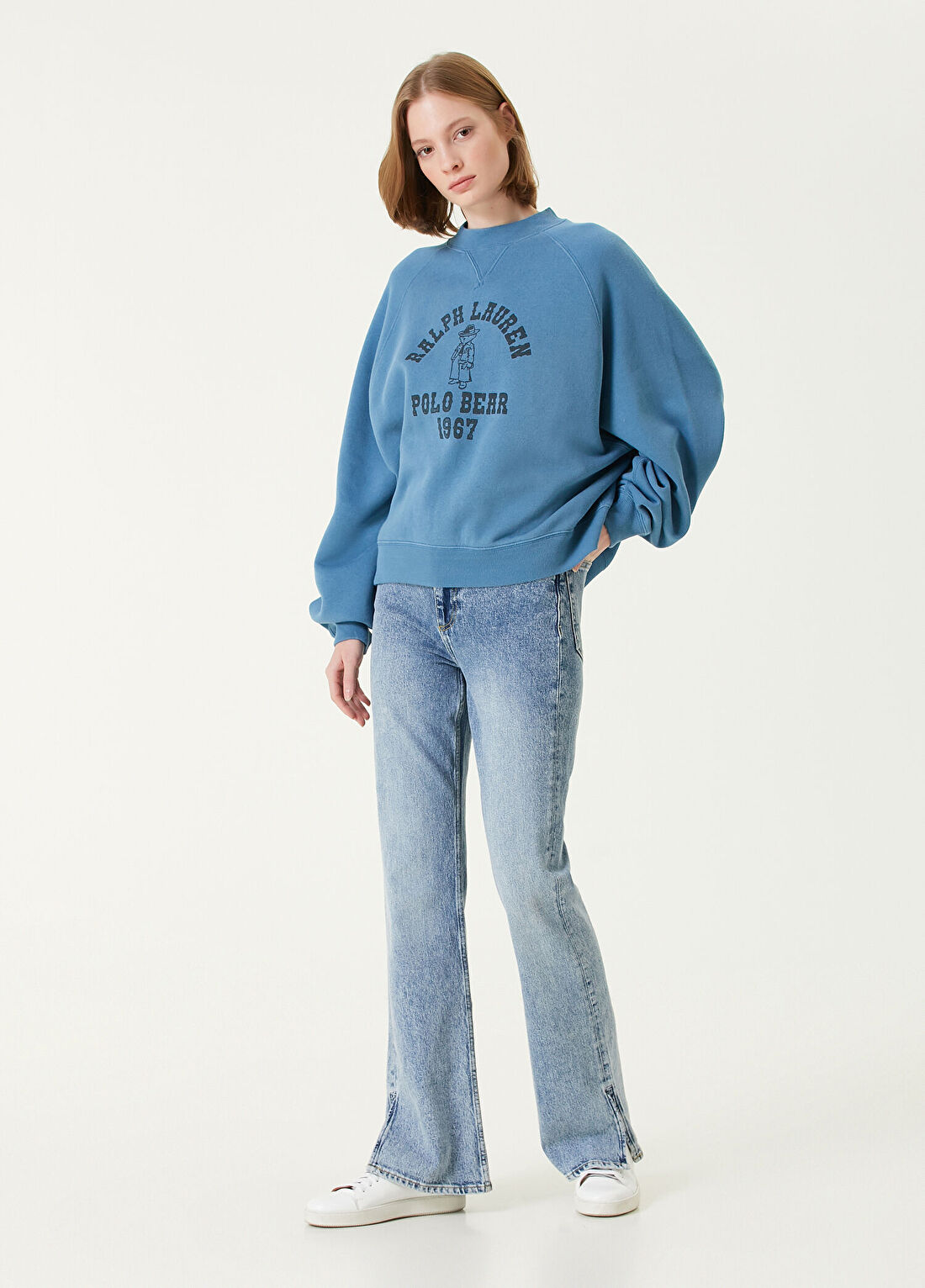 Polo Ralph Lauren Mavi Logolu Sweatshirt görsel 2