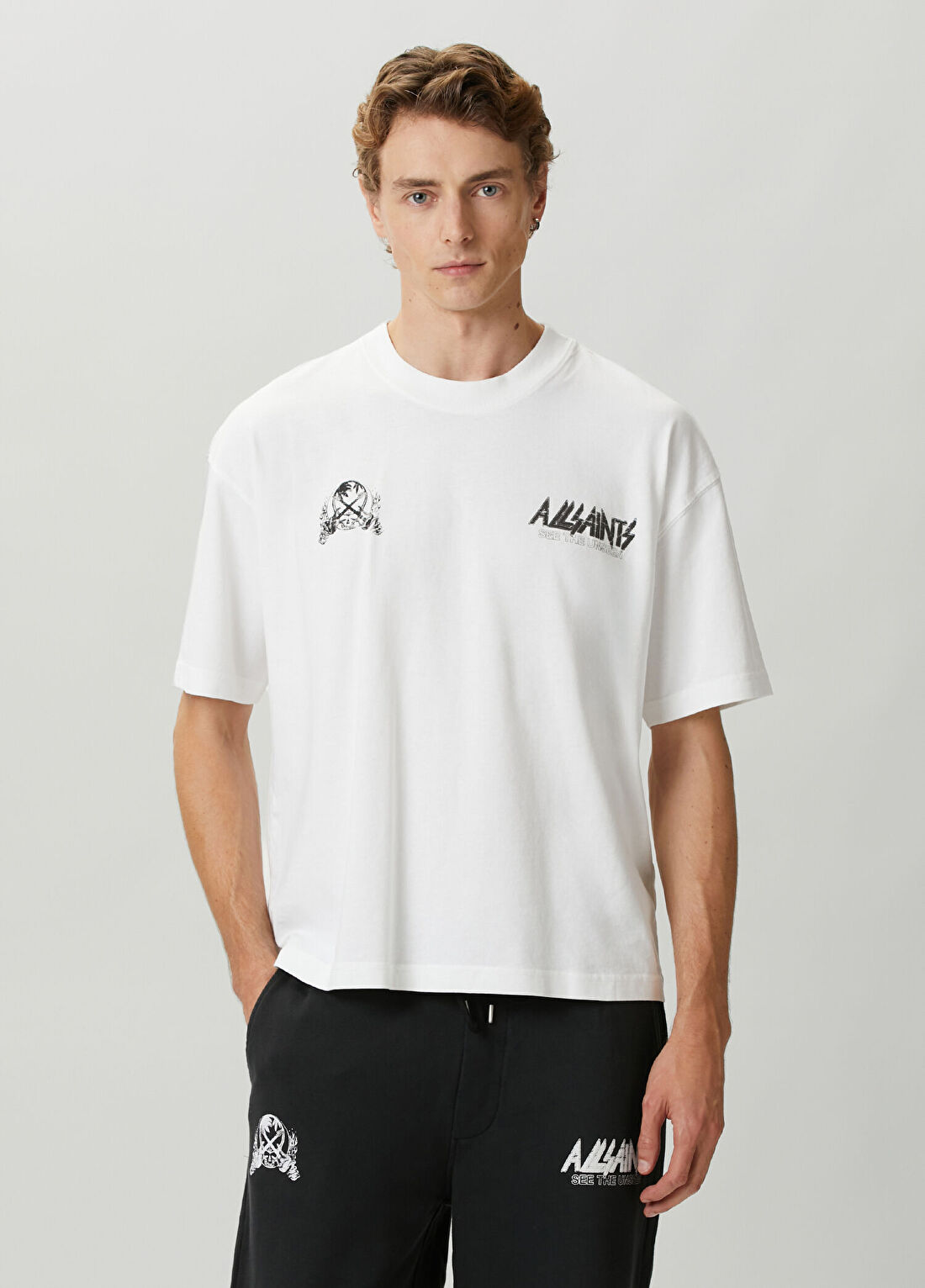 AllSaints Chromium Beyaz T-shirt