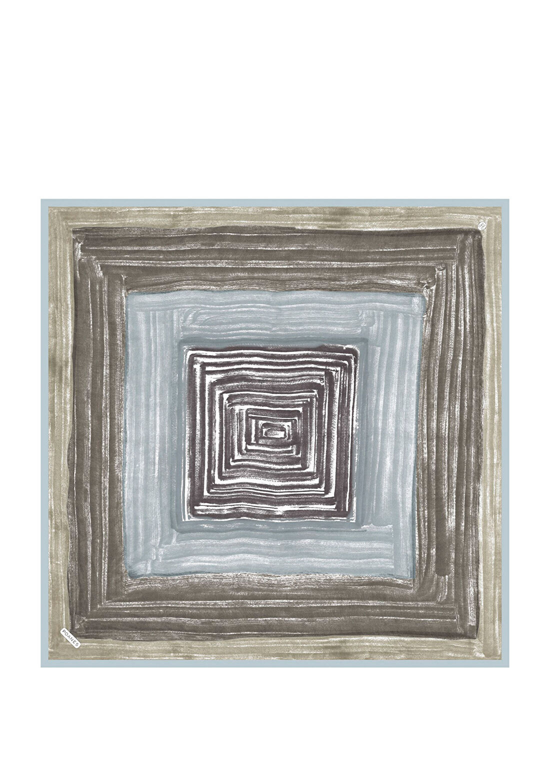 Poanes Twill İpek İç İçe Desenli Kadın Eşarp
