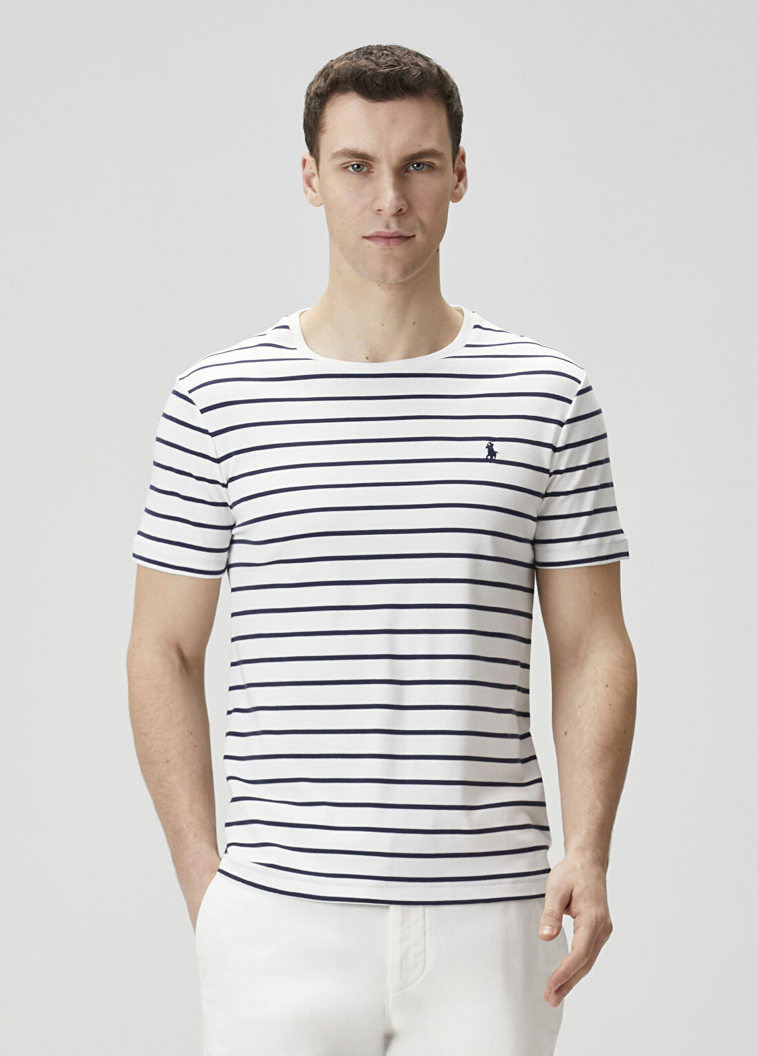 Polo Ralph Lauren Beyaz Çizgili T-shirt görsel 3