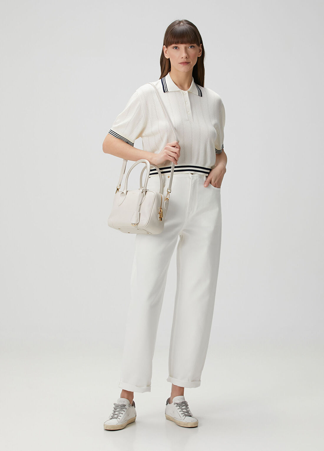Golden Goose Beyaz Jean Pantolon
