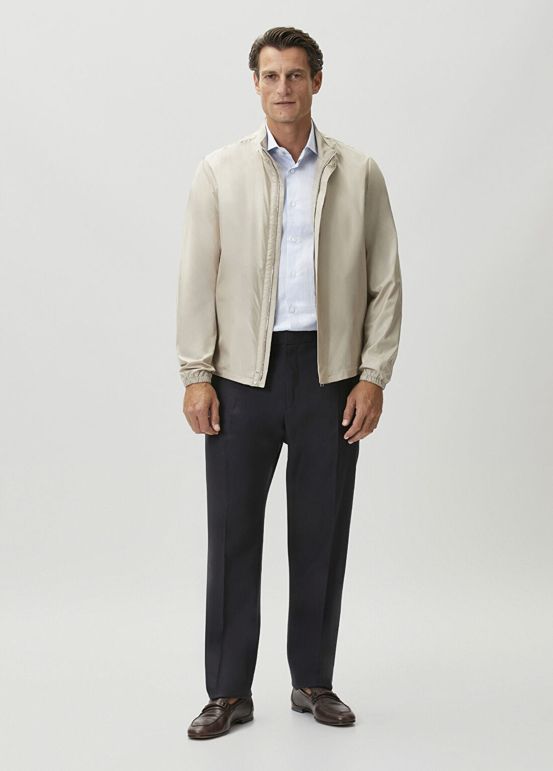 Zegna Lacivert Keten Pantolon