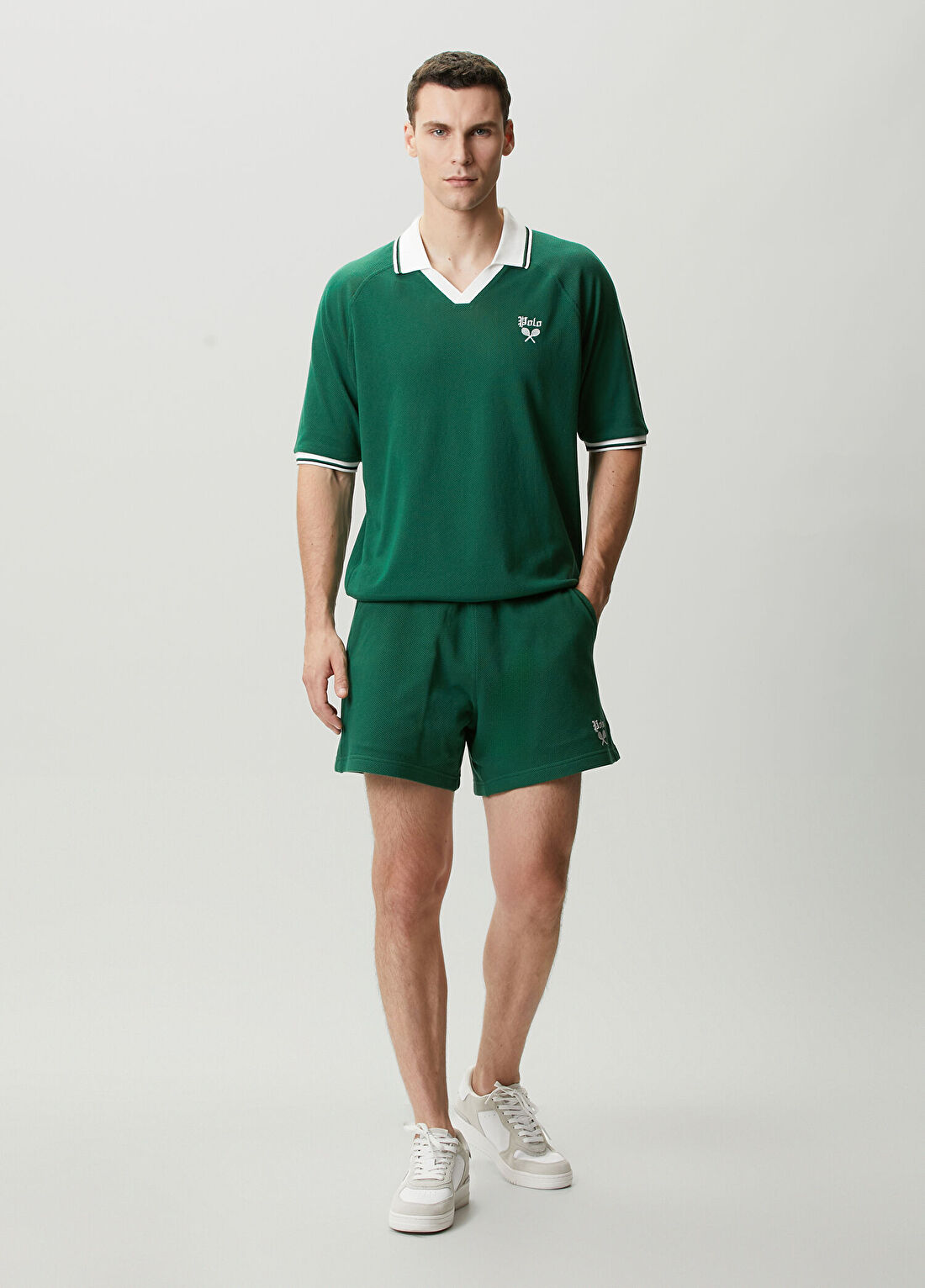 Polo Ralph Lauren Yeşil Logo Nakışlı Şort
