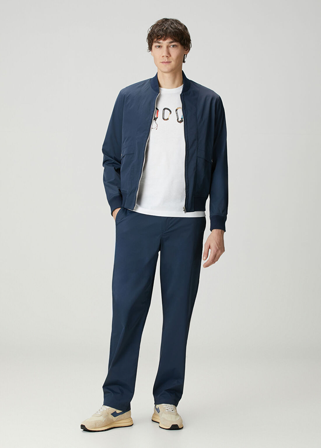 PS Paul Smith Lacivert Logo Detaylı Pantolon