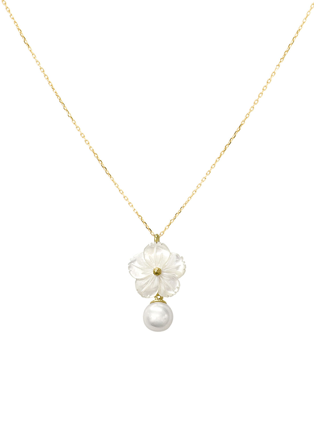 Alegoria Jewellery Cleito İnci 925 Ayar Gümüş 24 Ayar Altın Kaplama Kadın Kolye