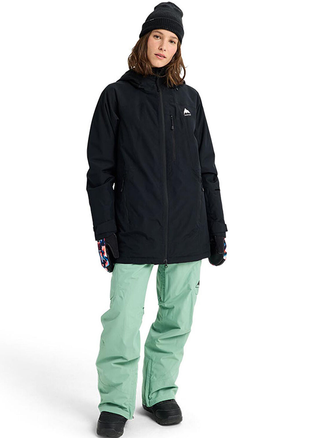 Burton Reserve 2L Insulated Siyah Kapüşonlu Regular Fit Kadın Snowboard Ceketi görsel 4