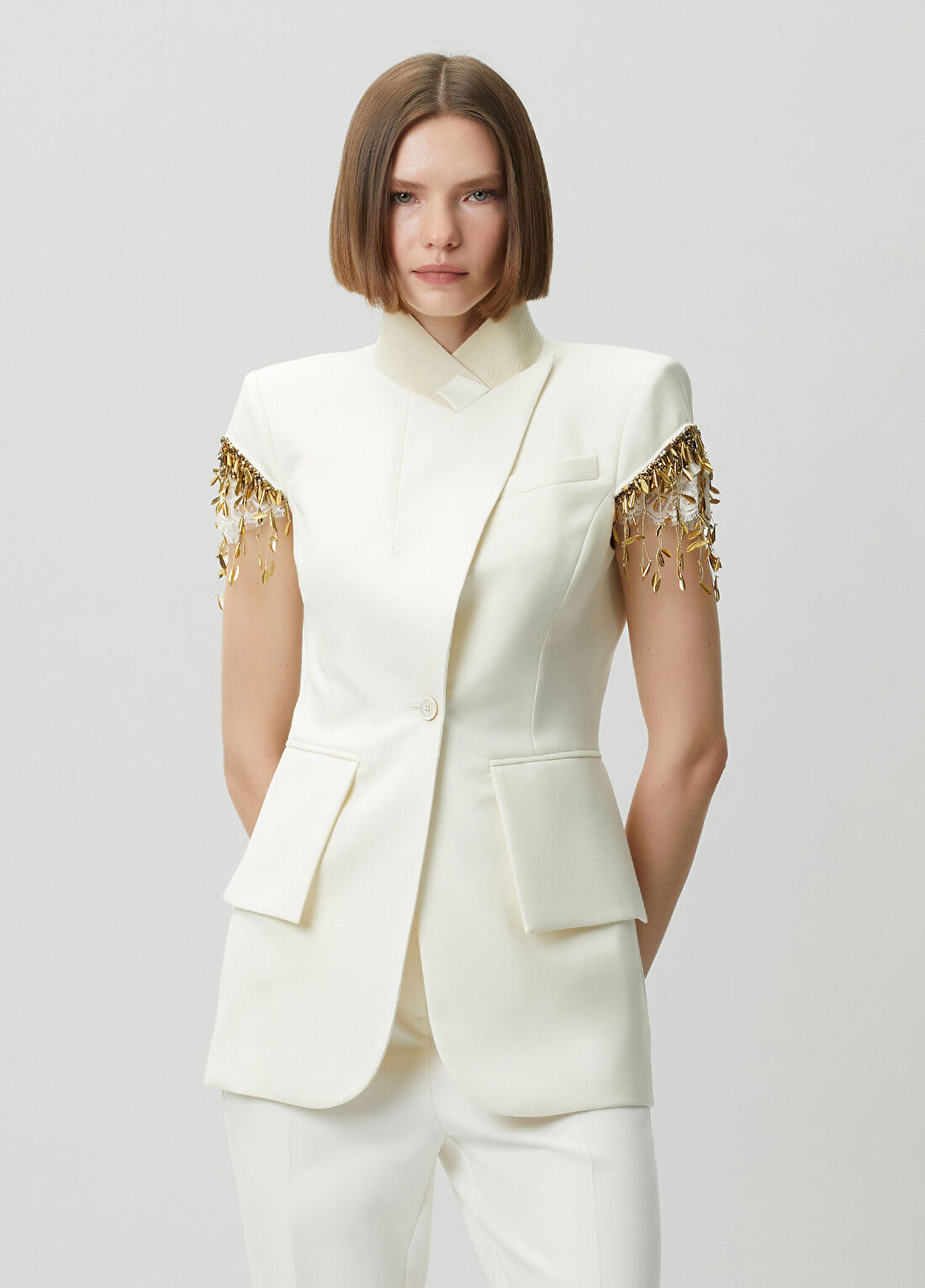McQueen Ekru Yün Ceket