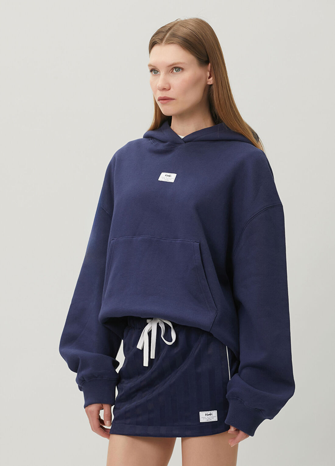 KSUBI Slouch Lacivert Kapüşonlu Sweatshirt görsel 3
