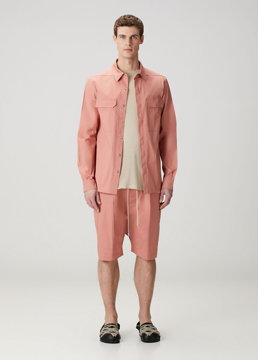 Rick Owens Açık Pembe Dış Gömlek