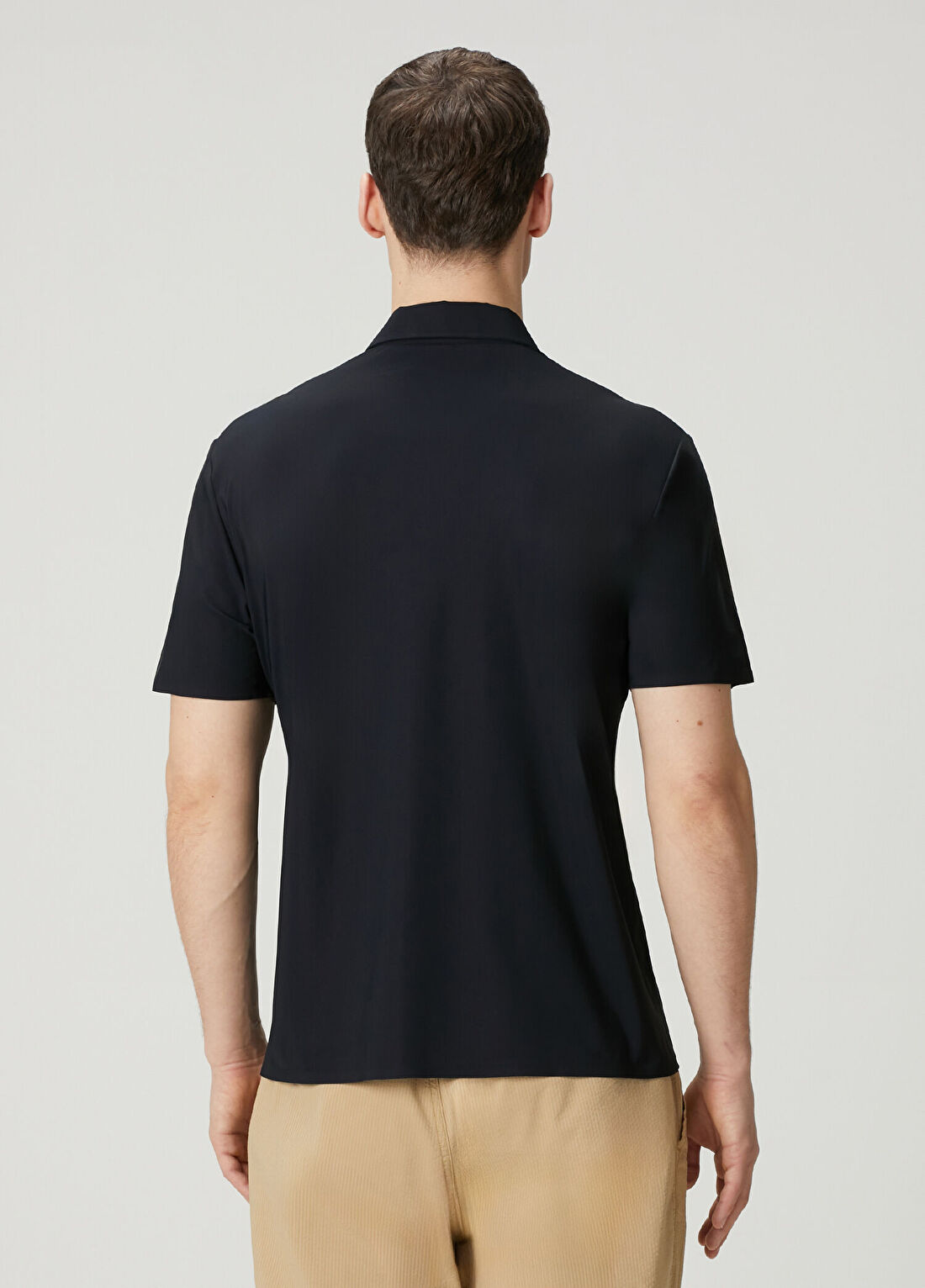 Isaora Ultra Light Sentient Siyah Polo Yaka T-shirt görsel 4