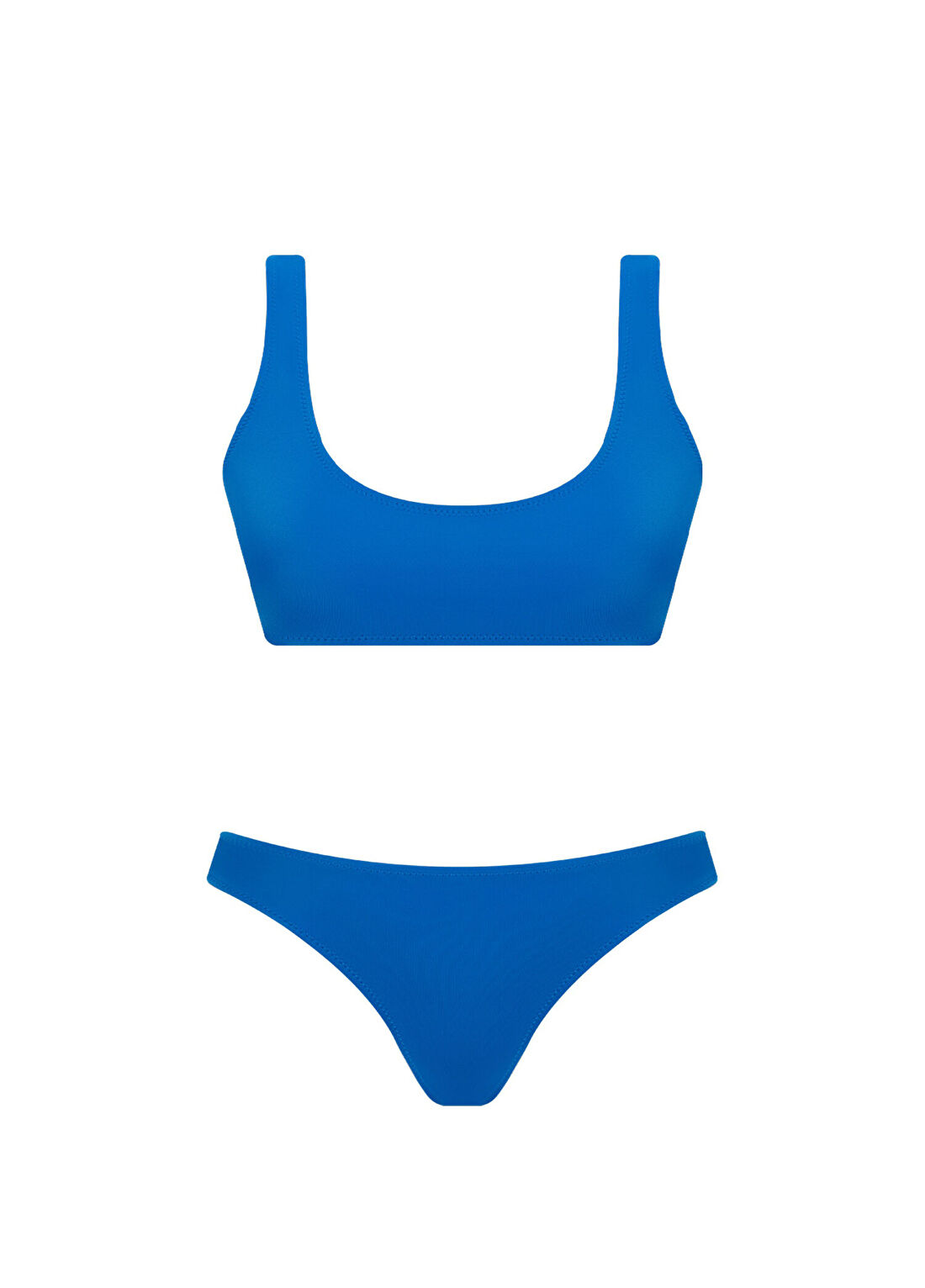 Haracci Sierra Econyl Bra Görünümlü Sportif Mavi Kadın Bikini Takımı